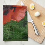 Oosterse papaver theedoek (Quarter Fold)