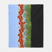 Oosterse papavertuin fleece deken (Voorkant)