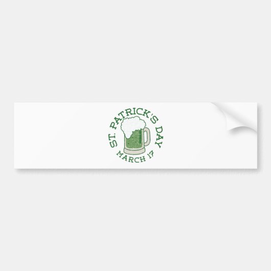 oosterse patricaten , groen bier bumpersticker (Voorkant)