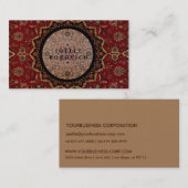 oosterse  Perzische tapijten Visitekaartje (Voorkant / Achterkant)