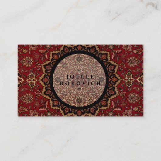 oosterse  Perzische tapijten Visitekaartje (Voorkant)