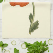 Oosterse Poppy Keuken Theedoek (Gevouwen)