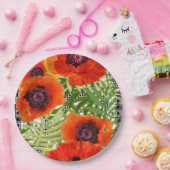 Oosterse Poppy Stijl Papieren Bordje (Feest)