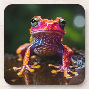 🐸 Oosterse regenboog kikker Bier Onderzetter