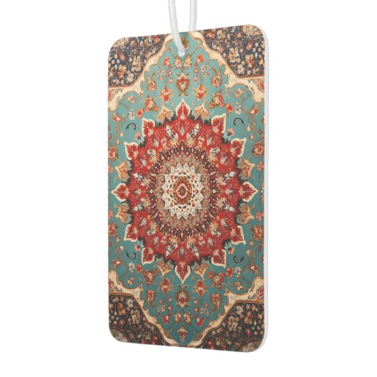 Oosterse Retro Perzische Patroon Rode Crème Blauw Luchtverfrisser (Links)