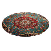 Oosterse Retro Perzische Patroon Rode Crème Blauw Snijplank (Hoek)