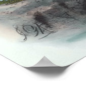 Oosterse rif Egret en witte haron Poster (Hoek)