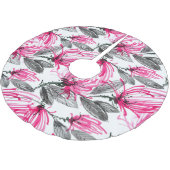 Oosterse rode bloem: Waterverf. Kerstboom Rok (Gekanteld)