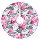 Oosterse rode bloem: Waterverf. Kerstboom Rok (Voorkant)