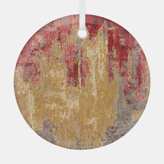 Oosterse rood-gouden tapijt textuur. glas ornament (Voorkant)