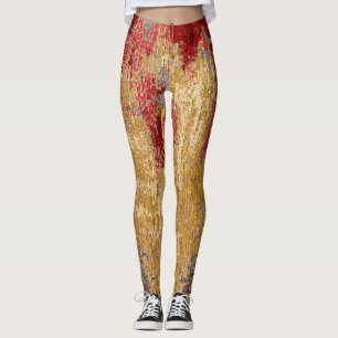 Oosterse rood-gouden tapijt textuur. leggings