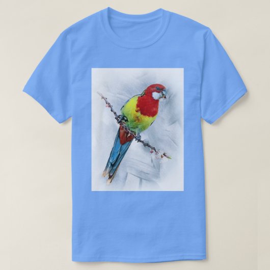 Oosterse rosella met textuur t-shirt (Design voorkant)
