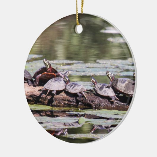 Oosterse schildpad keramisch ornament (Links)