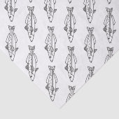 Oosterse School wijting vis in zwart-wit Tissuepapier (Detail)