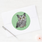 Oosterse schroefoorten (grijze fase) ronde sticker (Envelop)