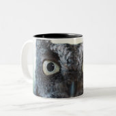 Oosterse schroevendraaier met grote ogen tweekleurige koffiemok (Voorkant links)