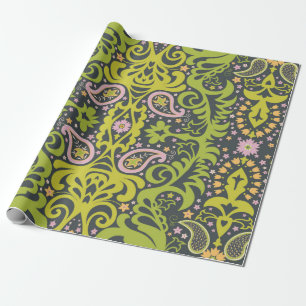 oosterse sierbloem; decoratieve naadloze bloem cadeaupapier