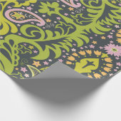 oosterse sierbloem; decoratieve naadloze bloem cadeaupapier (Hoek)