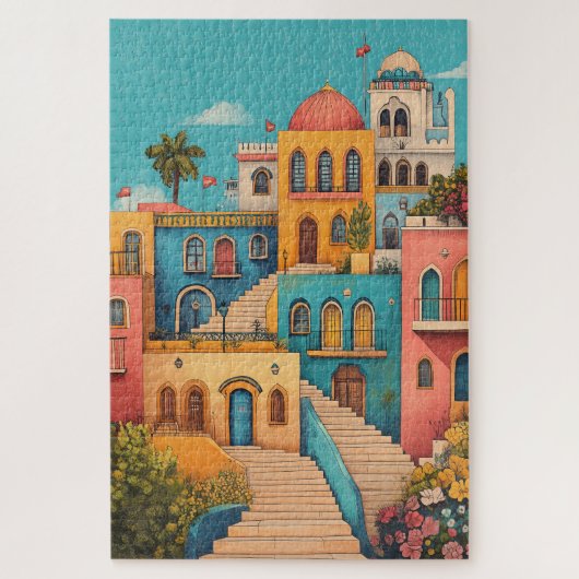 Oosterse sprookjeshuizen legpuzzel (Verticaal)