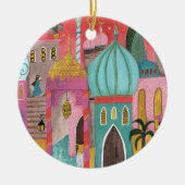 Oosterse stad religieus Kerstmis Keramisch Ornament (Voorkant)