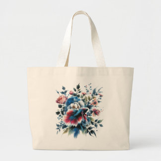 Oosterse stijl bloemen en beta vis ecobag grote tote bag