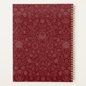 Oosterse stijl bloemenontwerp in donkerrood planner (Achterkant)
