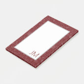 Oosterse stijl bloemenontwerp in donkerrood post-it® notes (Schuin)