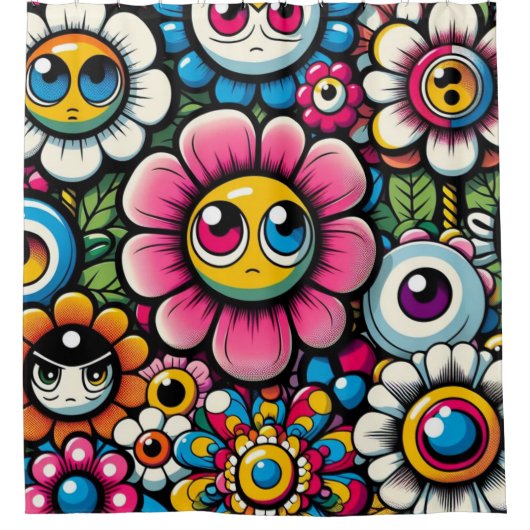 Oosterse stijl van topkunst van bloemstukken met g douchegordijn (Voorkant)