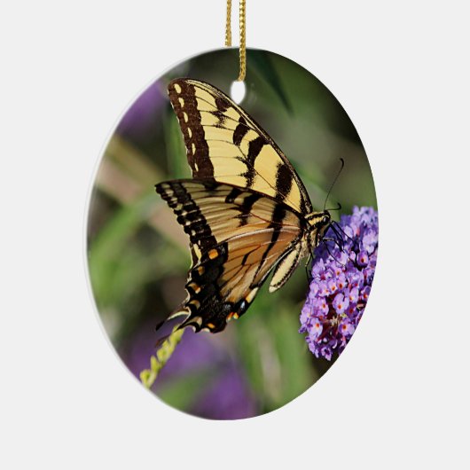 Oosterse tijger-slipvlinder keramisch ornament (Rechts)