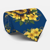 Oosterse tijger Swallowtail vlinder met gele ja Stropdas (Opgerold)