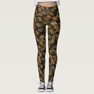 Oosterse Traditionele Verborgen Draak Leggings