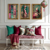 Oosterse Tuin, Chinoiserie, Patchwork Collage Tissuepapier