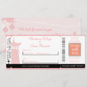 Oosterse tuin instapkaart bruiloft uitnodiging (Voorkant / Achterkant)