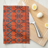 Oosterse Turkse Rode Loper Theedoek (Quarter Fold)
