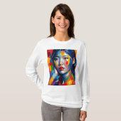 Oosterse vrouwen afbeelding T-shirt (Voorkant volledig)