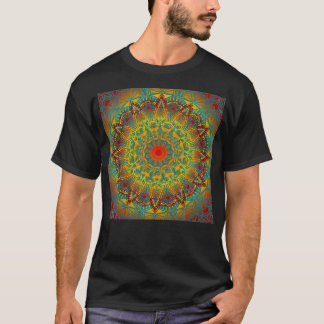 Oosterse Waterverf Flower Mandala T-shirt