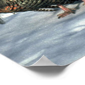 Oosterse wilde kalkoen, enorme gobbler in volle kr poster (Hoek)