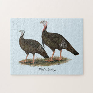 Oosterse wilde kalkoenen paar legpuzzel