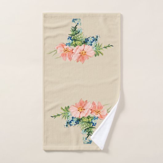  oosterse zeilboot met bloemen bad handdoek (Handdoek)