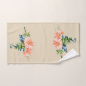  oosterse zeilboot met bloemen bad handdoek (Handdoek)