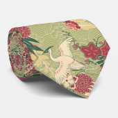 Oosterse zijde schilderij patroon stropdas (Opgerold)
