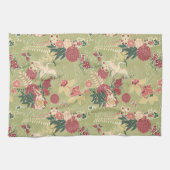 Oosterse zijde schilderij patroon theedoek (Horizontaal)