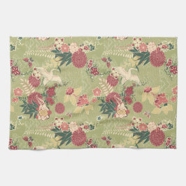 Oosterse zijde schilderij patroon theedoek