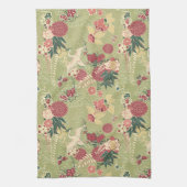 Oosterse zijde schilderij patroon theedoek (Verticaal)