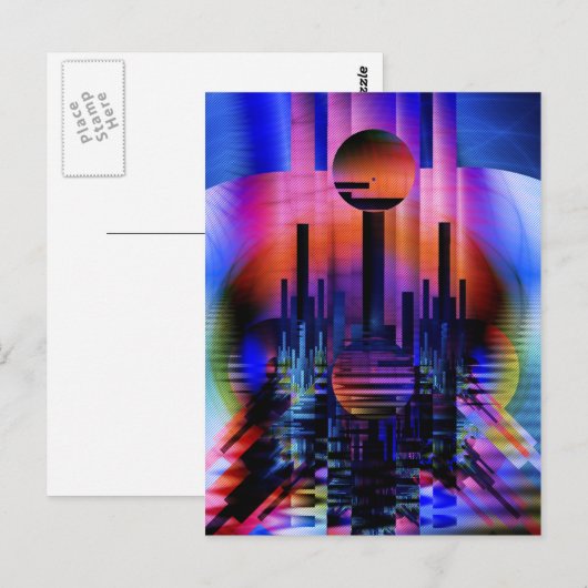 oosterse zonsondergang briefkaart (Voorkant / Achterkant)