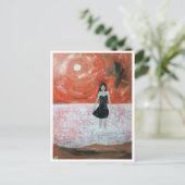 Oosterse zonsondergang schilderij van Alfred Fox Briefkaart (Staand voorkant)