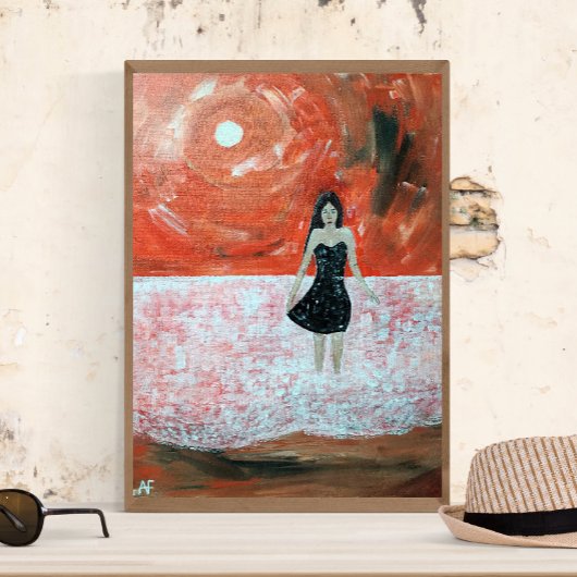 Oosterse zonsondergang schilderij van Alfred Fox Canvas Afdruk