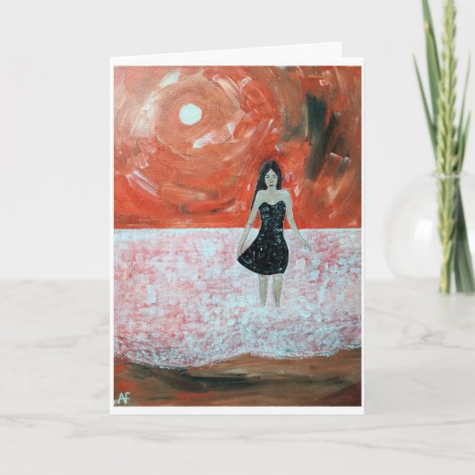 Oosterse zonsondergang schilderij van Alfred Fox Kaart (Voorkant)