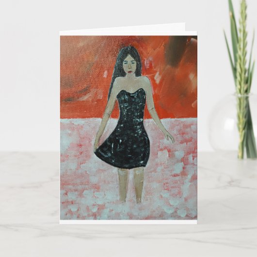 Oosterse zonsondergang schilderij van Alfred Fox Kaart (Voorkant)