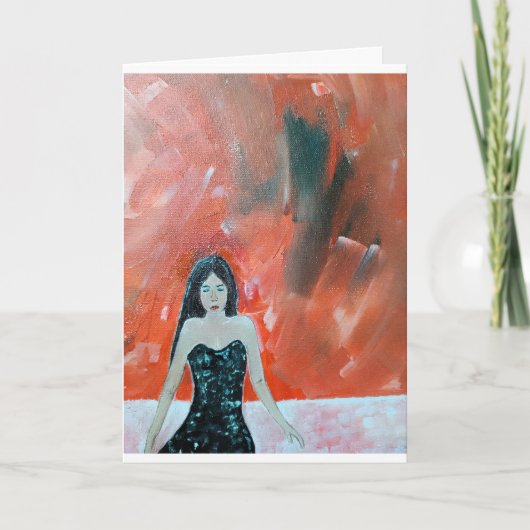 Oosterse zonsondergang schilderij van Alfred Fox Kaart (Voorkant)